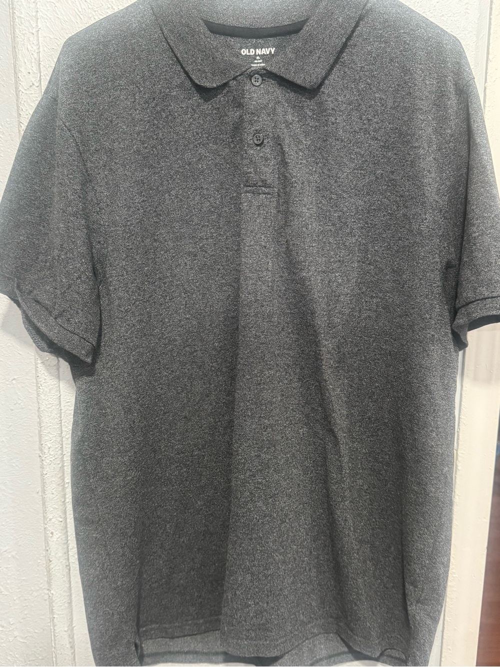 Old Navy Men's Dark Gray Heather Polo Shirt